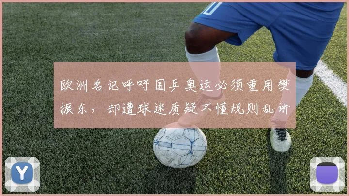 欧洲名记呼吁国乒奥运必须重用樊振东，却遭球迷质疑不懂规则乱讲